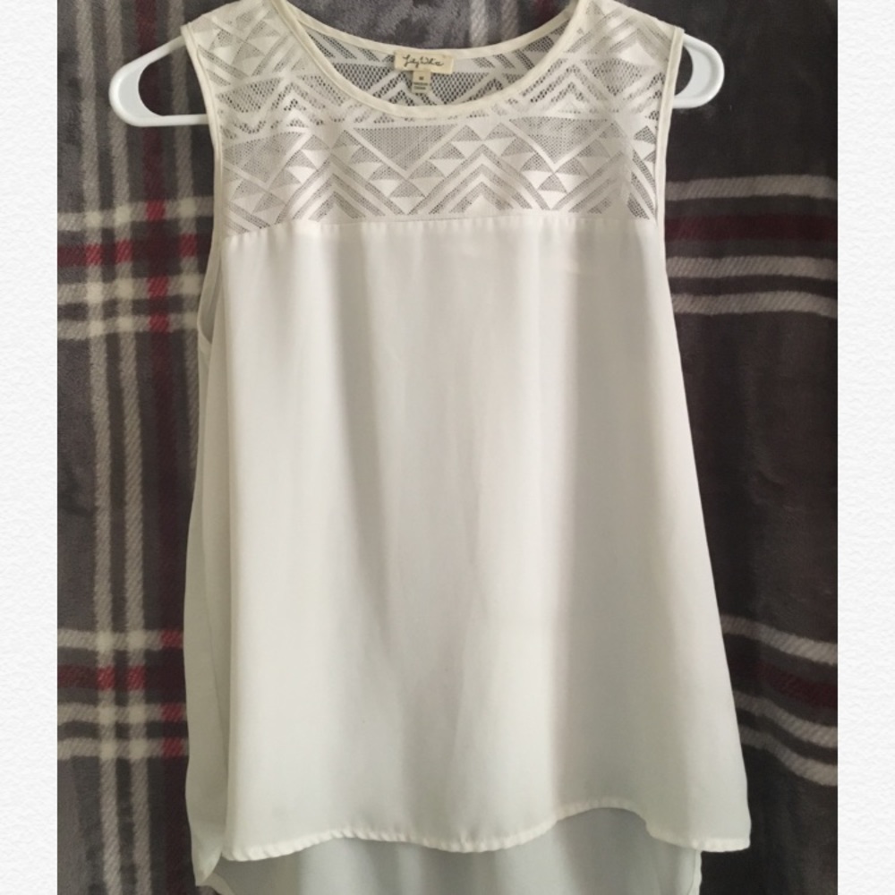 Lily White top with mesh detail